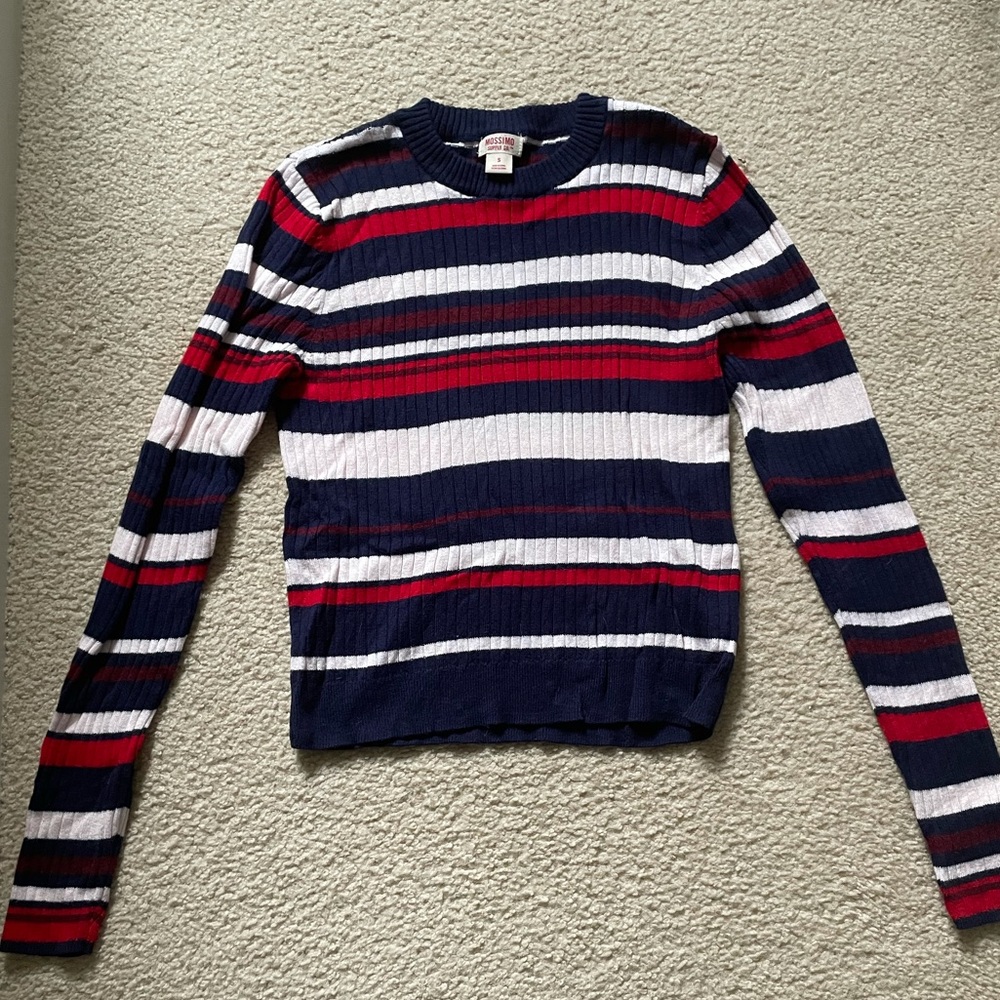 Mossimo Supply Co. (Target) Striped Cropped Sweater